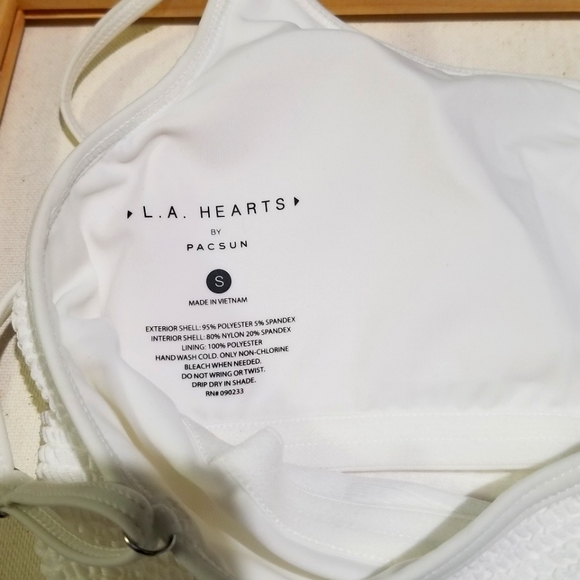 Pacsun - Bikini, Size - Small, Color - white top with white and green bottom. - Picture 2 of 7